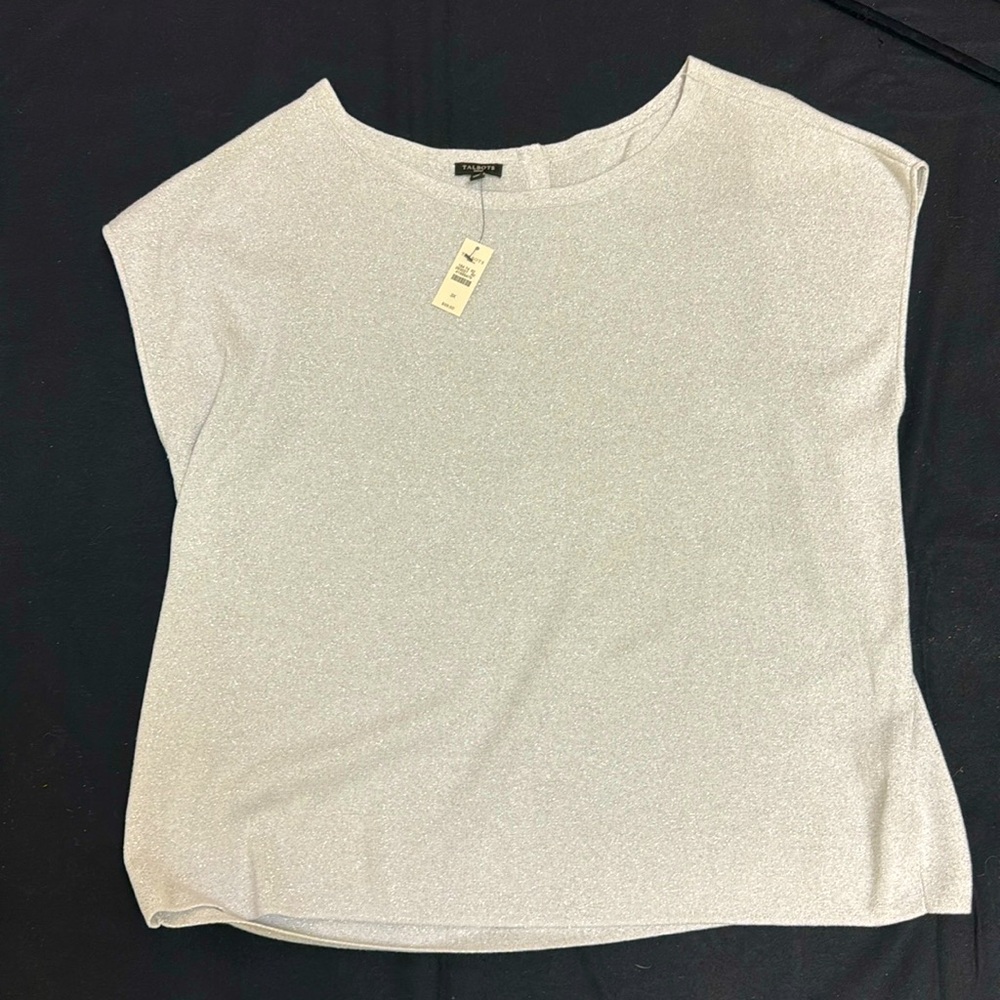 Plus size Talbots silver sweater